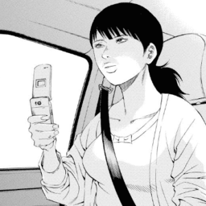 車から写メを撮る君枝